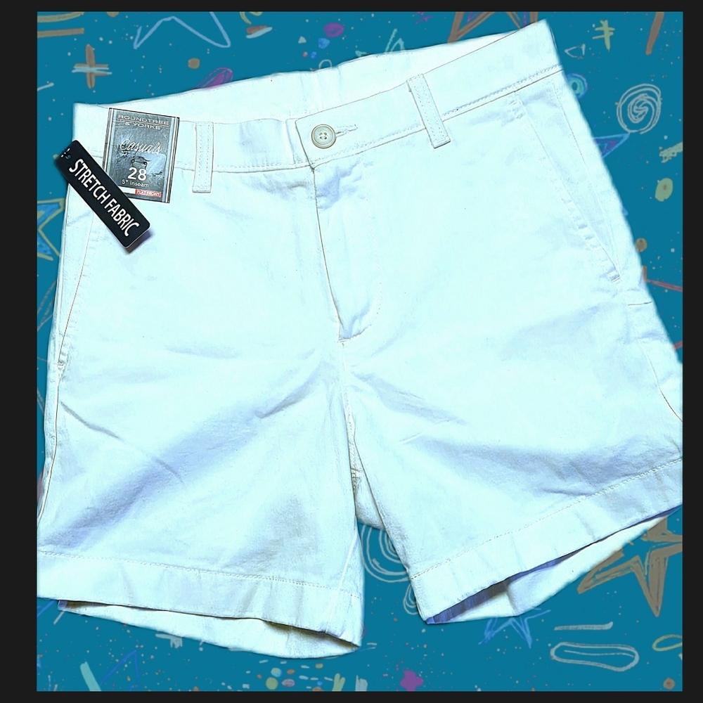 Classic White Boyfriend Shorts by Roundtree and Yorke